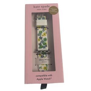 Kate Spade White Floral Silicone Apple Watch Band